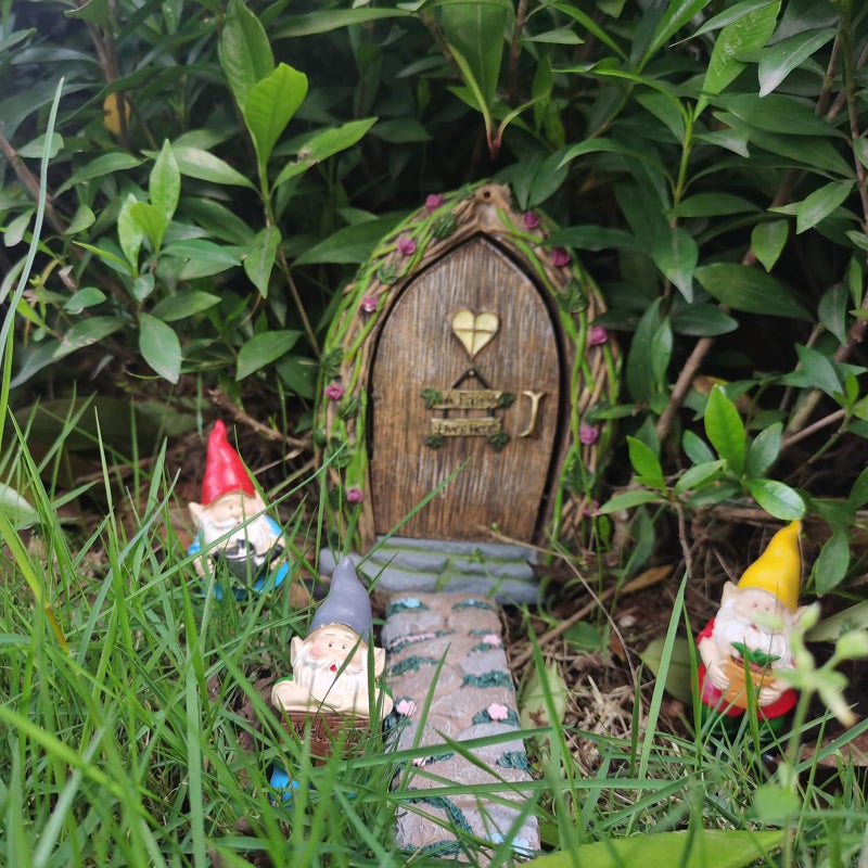 MUAMAX Miniature Gnome Figurines Fairy Gardens Gnomes Accessories Gift for Garden Little Gnomes Small Gnome 3'' - Image 5